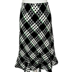 Russell Kemp Plaid Ruffled Hem Skirt